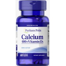  Puritans Pride Calcium 600+ vitamin D3 60 