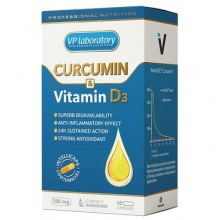 Витамины VPlab Curcumin + Vitamine D3 60 капсул