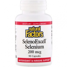 Витамины Natural Factors SelenoExcell Selenium 200 mcg 90 капсул