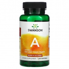 Витамины Swanson Vitamin A 10 000 ME 250 капсул